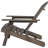 Gray Wood Chair For Outdoor Use, Foldable To Maximize Storage Space Chair, Constructed With Wood,-1993804662