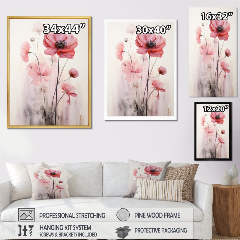 «Floral Delights In Ranunculus II», reproduction sur toile, Cadre photo noir, H 32 po x l 24 po x P 1 po