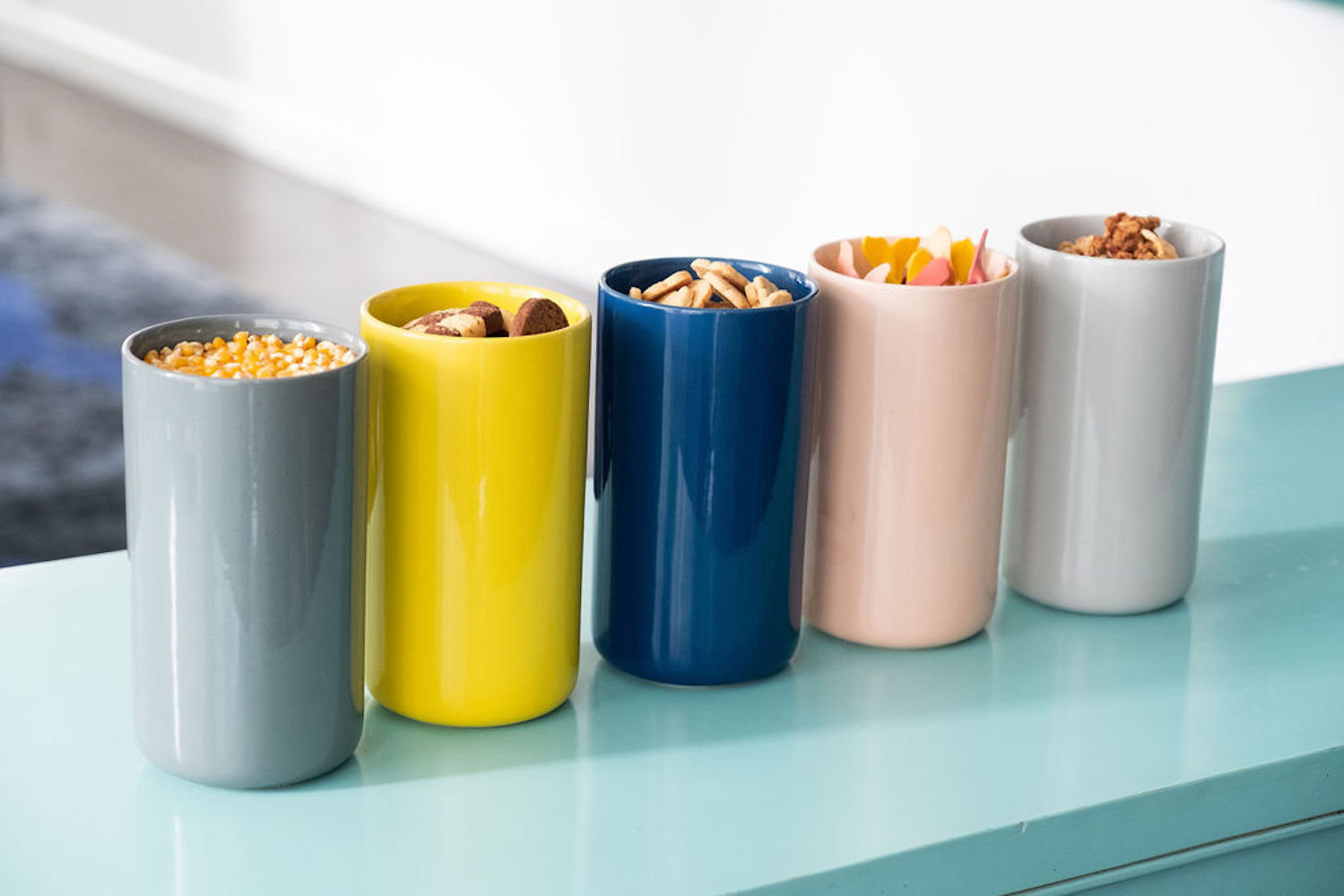 Janelle Treat Jar, Light Gray