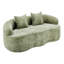 Canapé courbé avec 2 coussins pour petit espace, salon, chambre à coucher-244069348