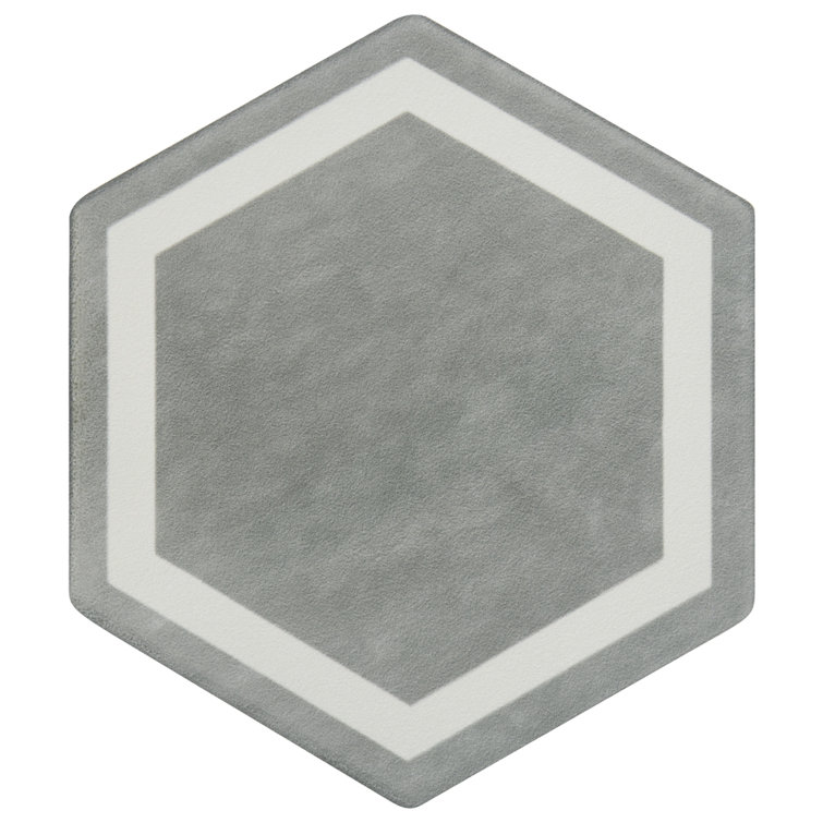 Geometric 6" x 7" Porcelain Patterned Floor Use Tile