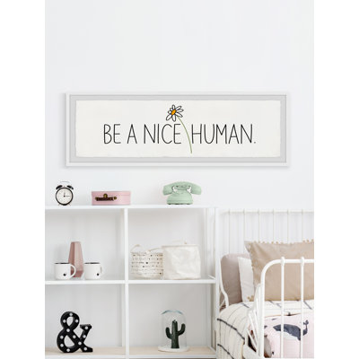 «Brad a Be a Nice Humain», reproduction encadrée
