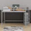 Lit mezzanine double avec garde-robe et escalier-987681279