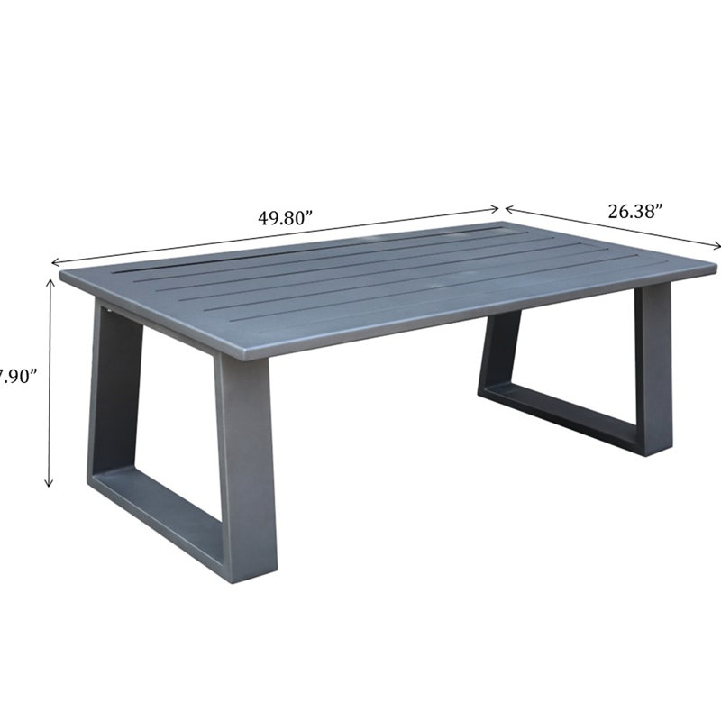 Table basse en poudre - aucune rouille ni détérioration améliore l'attrait visuel de votre patio