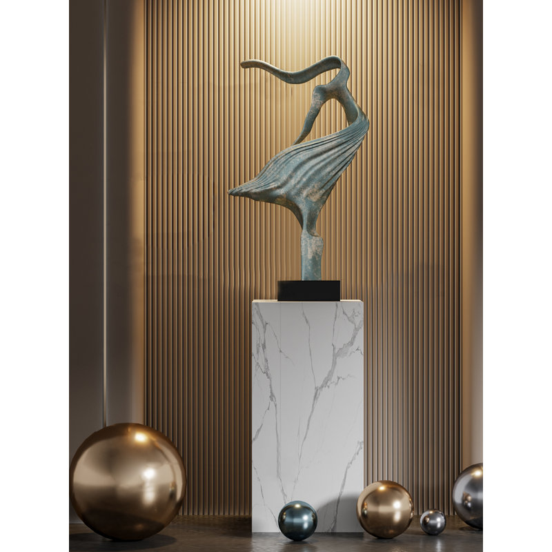Figurine créative abstraite danseuse en résine, Bronze