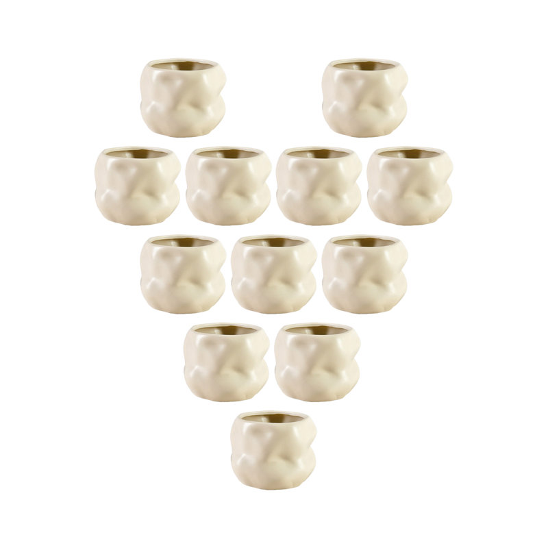 Brayden Studio® Ceramic Sculptural Vase, Modern Organic Vase For Home, Event Decor, Table Centerpiece, Or Gifting - Perfect For Fresh Or Dried Flowers, 6.5" Diameter & 5" Tall, Pack Of 12