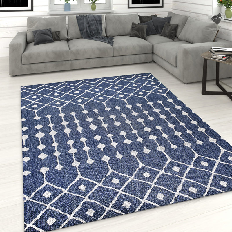 Crouse Moroccan Cotton Area Rug, Rectangle 60 x 90cm