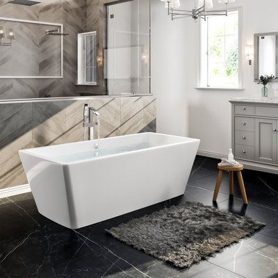 Rachel 67'' x 30.9'' Soaking Acrylic Bathtub