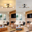 Modern 72 CM 6-Light Sputnik Semi Flush Ceiling Light-1089449399