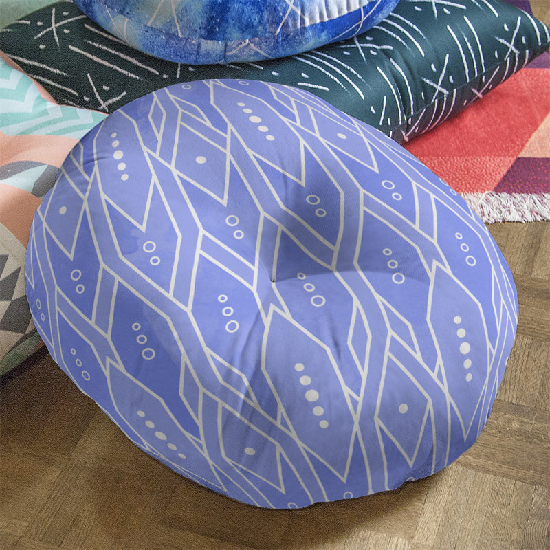 Coussin de sol, 26 po x 26 po, Bleu