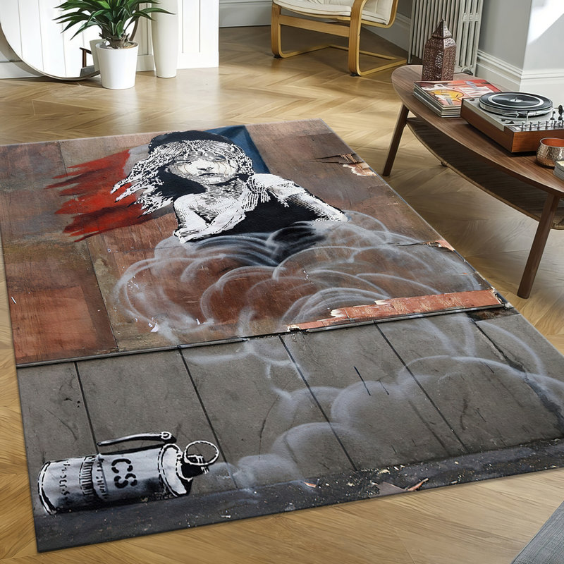Exquisite Soft Pile Rug with Delicate Floral Pattern Ideal for Enhancing the Aesthetic Appeal of Your Living Room or Bedroom Decor