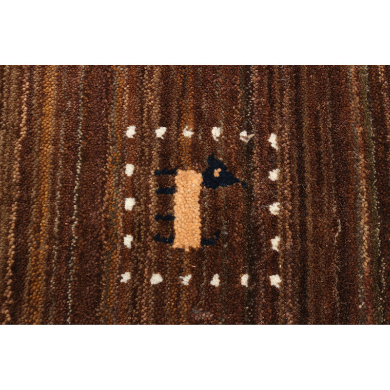 Tapis brun Kashkuli Gabbeh 3 pi 11 po x 6 pi 0 po