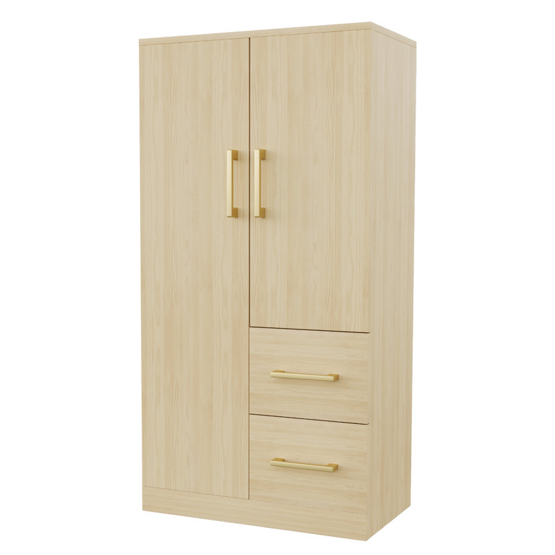 2 Door Wardrobe, Natural