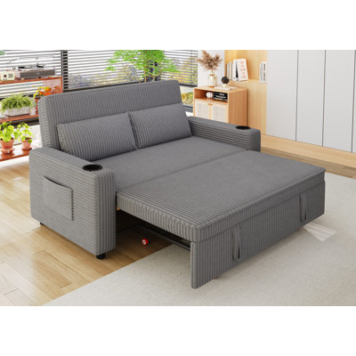 2 Seater Linen Blend Sofa Bed