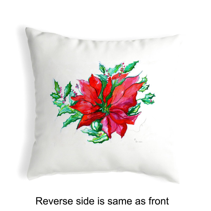  Coussin lombaire intérieur / extérieur Poinsettia