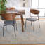 Rectangle Oriental Hand-Knotted Wool Area Rug in Blue/Brown-512389149