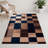 Checkered Purple Indoor and Outdoor Area Rug-1431187013