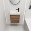 Petit meuble-lavabo flottant de 18 pouces avec lavabo simple, convenant à une petite salle de bain