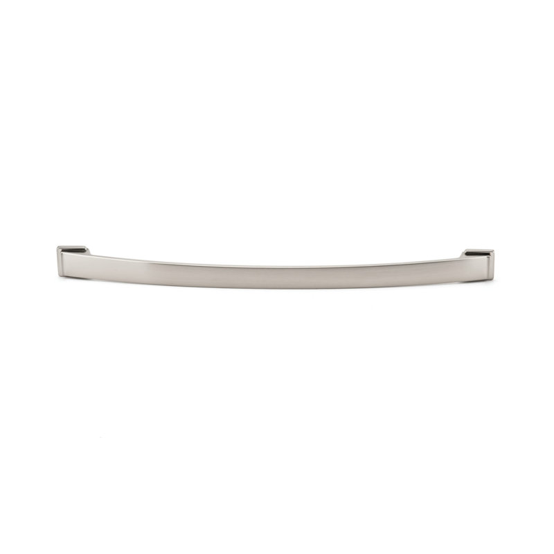 Poignée arche en métal 6 5/16 po, Nickel brossé, 12 5/8"