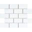 Carreau de mosaïque murale en brique de porcelaine 14,13 po x 10,25 po Metro Moon-63332399