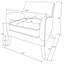 Chaise d'appoint rembourrée avec coussin d'assise réversible-48485042