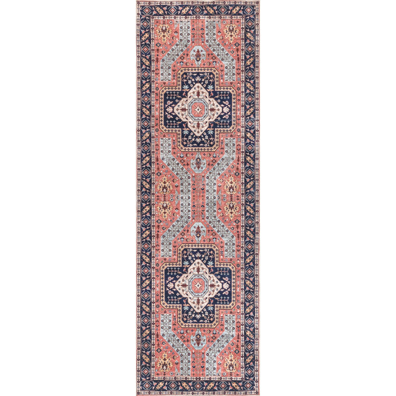 Tapis aztèque Amber SpinClean, Tapis de couloir 2 pi 6 po x 8 pi