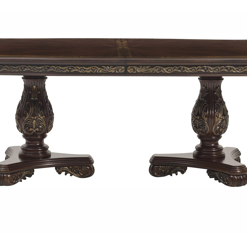 Magnifique table de salle à manger rectangulaire de conception traditionnelle 1pc