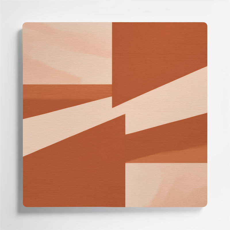 Minimalisme 27, art mural en métal beige, H 8 po x l 8 po