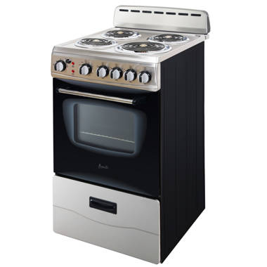 Hotpoint 24 Freestanding Electric Range with 4 Coil Burners, 2.9 Cu. Ft.  Single Oven - White