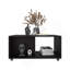 Table basse de 36 po de large Patrick, mobile, une tablette, rectangulaire, wengé noir de salon