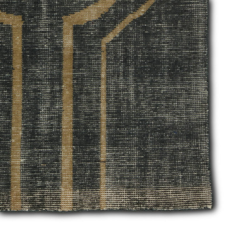 Wendy Jane Geometric Area Rug in Charcoal, Rectangle 8'10" x 11'9"