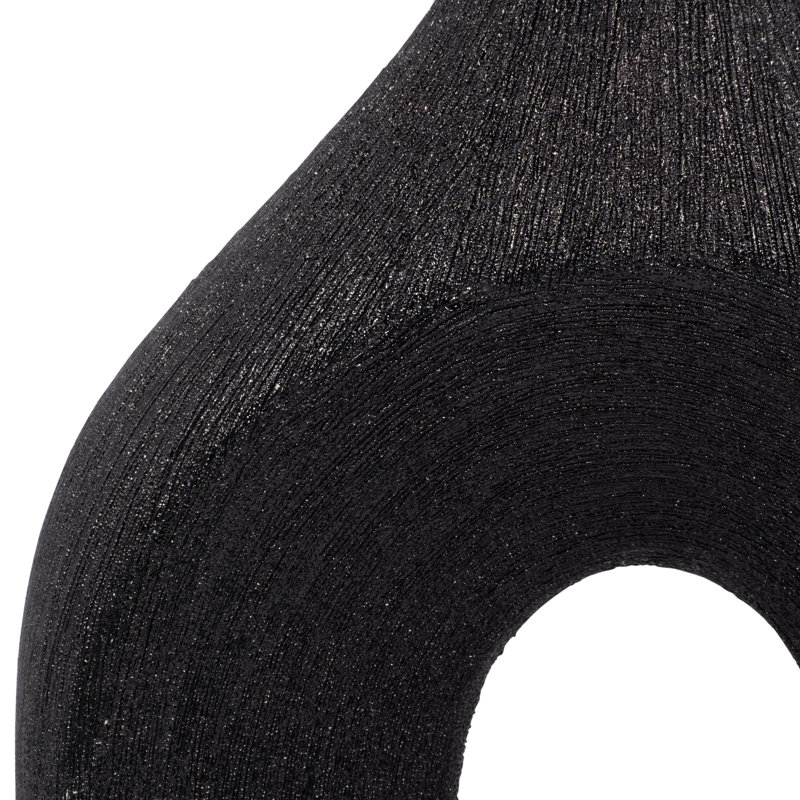 Ethean Decorative Stoneware Ceramic Vase with Sculptural Modern Silhouette and Textured Oval Body for Contemporary Display Appeal