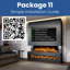 Pre-Built Media Wall Package 12 | Includes 1800mm Advance Series 3-Sided Electric Fireplace with LED Flame Effect