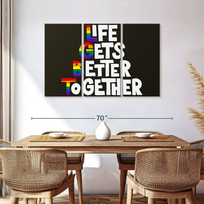 Tergel Life Gets Better Together, H 36 po x l 57 po