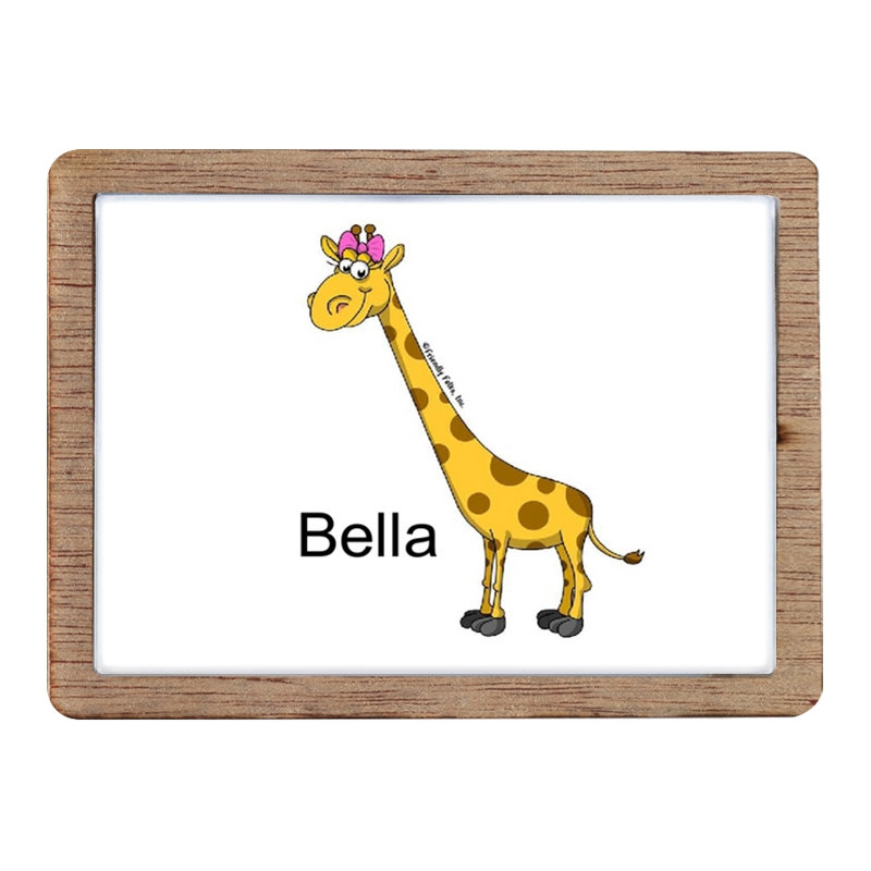 Girafe personnalisée - aimant en bois - excellent cadeau!, Oui