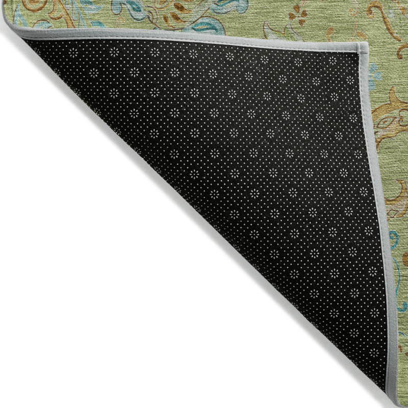 Tapis d'intérieur rond antidérapant lavable 8 po