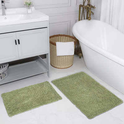 Hearns Rectangle 100% Cotton 2 Piece Bath Rug Set (Set of 3)