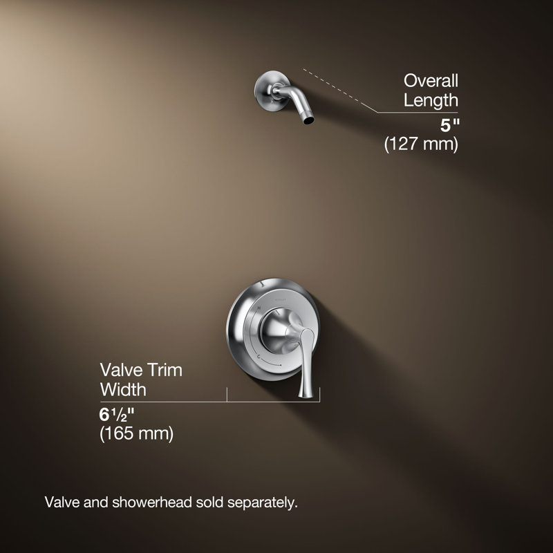 Buckley Rite-Temp Shower Trim Kit, Without Showerhead, Polished Chrome