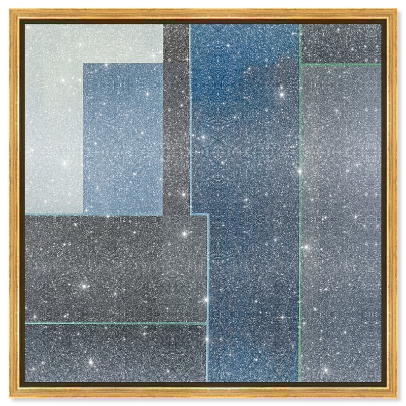 Desert Stillness II Canvas Abstract Print by Oliver Gal, Black Frame, 12 x 12, 21"H x 21"W, Gold Frame