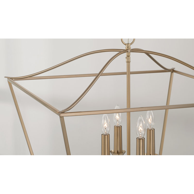 Luminaire suspendu 4 lumières Heidrun, Laiton mat