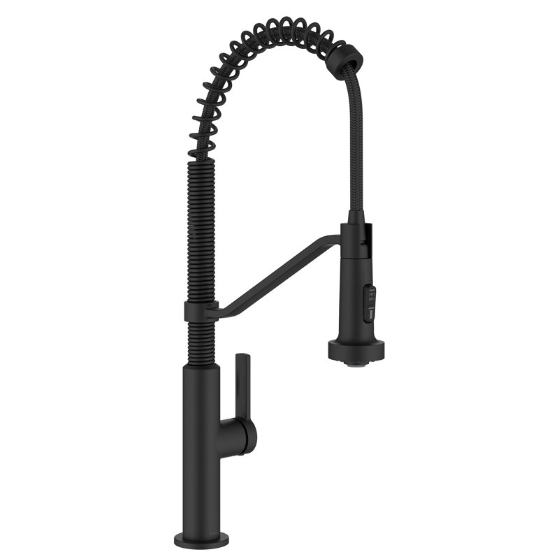 Robinet de cuisine à poignée simple KRAUS Oletto, Noir mat