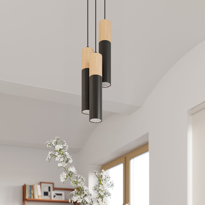Anstice Fabric Semi Flush Mount, Black