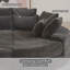 Fauteuil inclinable rond en velours côtelé de 78,5 pouces, convertible en deux fauteuils inclinables séparés ou un canapé-lit, comprend un coussin pour le cou et cinq coussins décoratifs, aucune méridienne à assembler requise-121081784