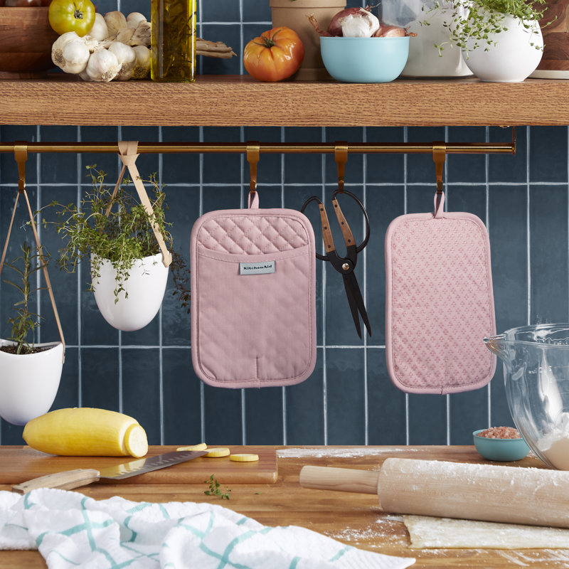 KitchenAid Asteroid Pot Holder 2-Pack Set,, Rose