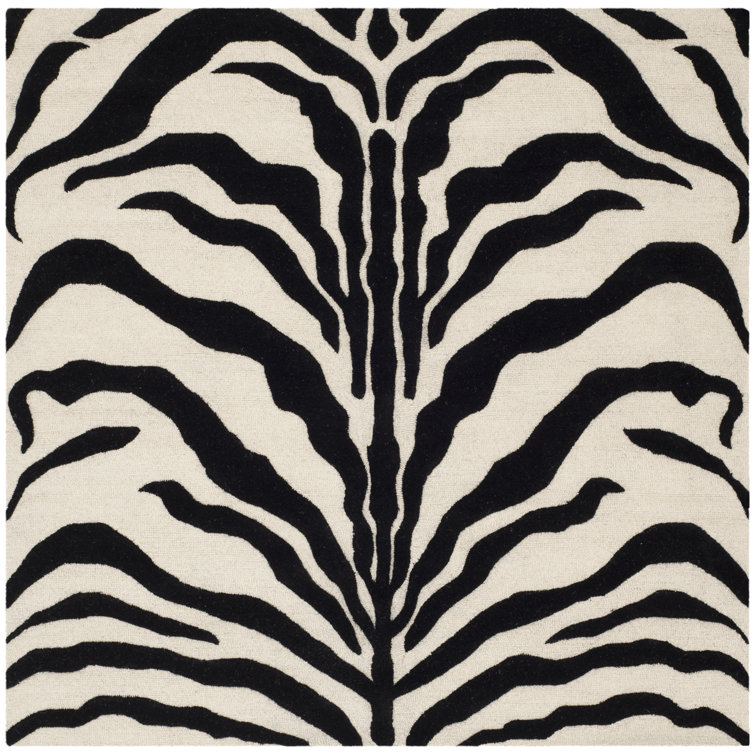 Schell Animal Print Wool Area Rug