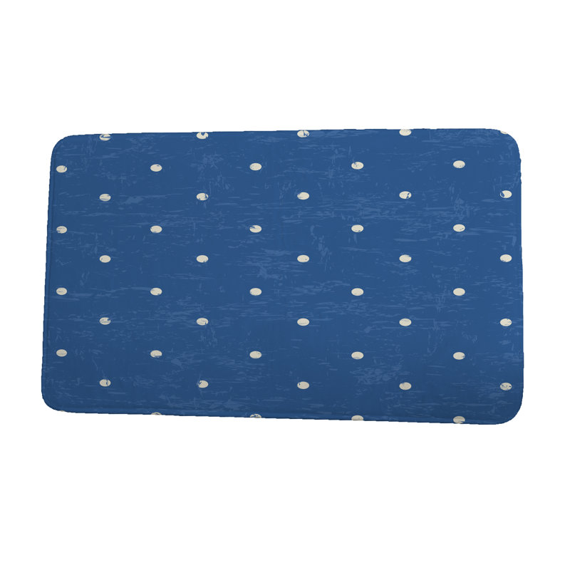 Tapis de bain, l 21 po x L 34 po, Bleu