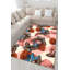 Tapis rose poudré multicolore à motif floral et papillon-869722744