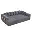 Canapé modulaire en U 146 po 146 po, canapé-lit convertible 5 places et en forme de L, 8 coussins, combinaison gratuite, sans assemblage, canapé bricolage surdimensionné, sac à magazines, velours côtelé