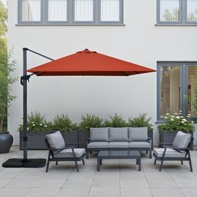Parasol de patio extérieur en porte-à-faux décalé en porte-à-faux 10 pi 