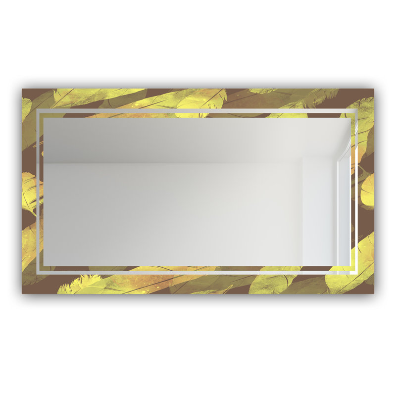 Yellow Moods 25 - Glam Mirror - Miroir mural moderne, H 29,5 po x l 39,4 po